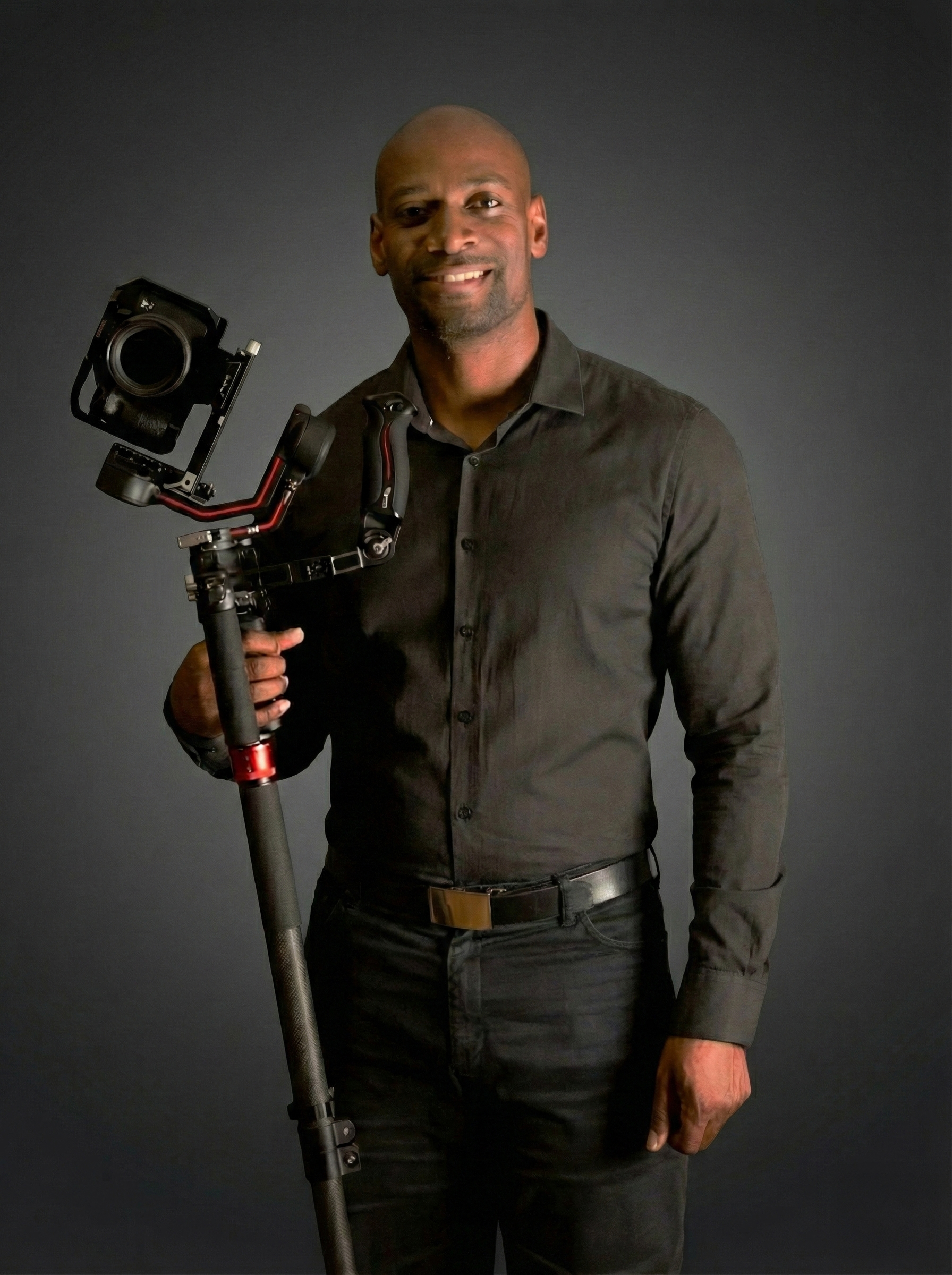 Jerry of JD Visions Videography operating camera on location in Greensboro NC